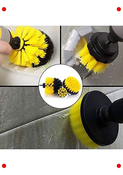 3'lü Matkap Ucu Temizleme Fırçası Seti (Banyo/araba) modelleri