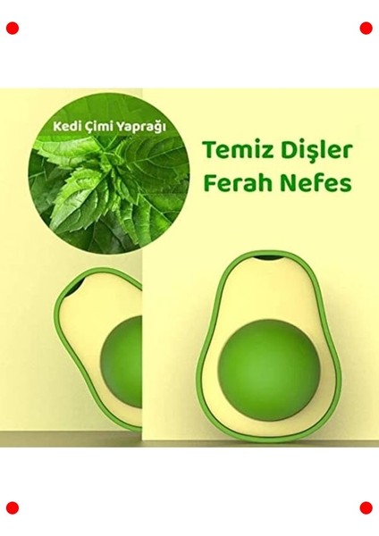 Avokado Kedi Nanesi Topu Yapışkanlı Kedi Oyuncağı fırsatları