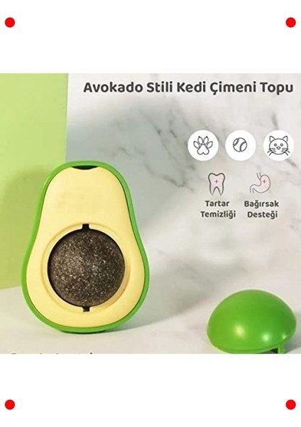 Avokado Kedi Nanesi Topu Yapışkanlı Kedi Oyuncağı indirimleri
