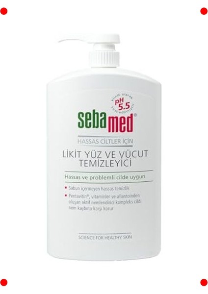 Hassas Ciltler Için Yüz & Vücut Temizleme Jeli (1l)