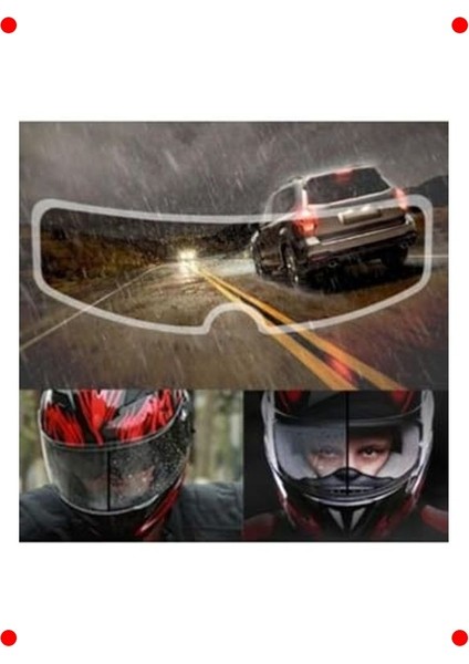 Evrensel Kask Yağmur & Sis Önleyici Lens Filmi