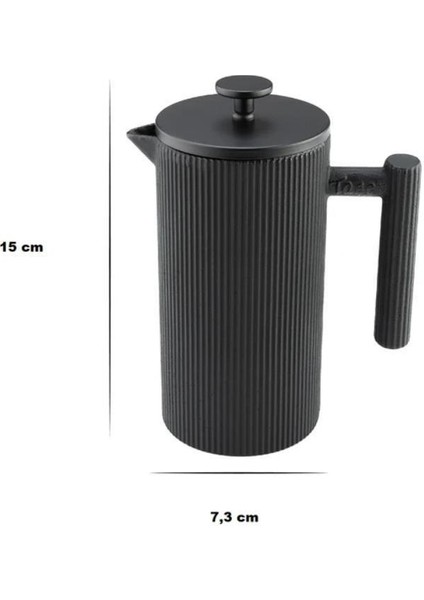 Linden Döküm Demlik French Press 800 ml Siyah fiyatları