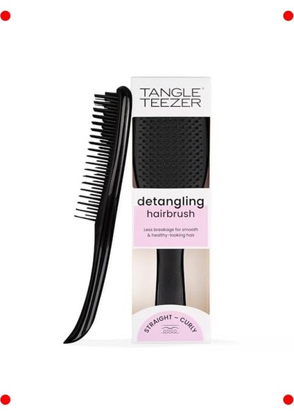 Islak Saçlar Için Kolay Tarama Fırçası Siyah