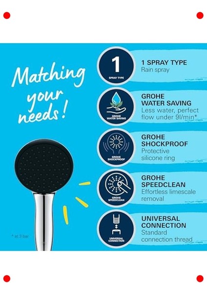 Krom Tek Akışlı El Duşu Başlığı (110MM) modelleri