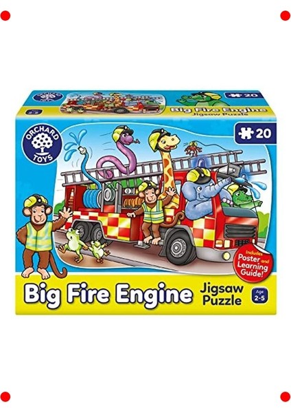 Büyük Itfaiye Aracı Yapbozu - Yeni Tasarım (2-5 Yaş)