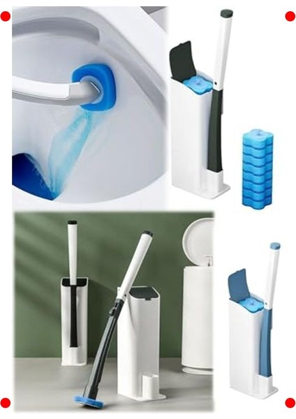 Kullan At Süngerli Deterjanlı Tuvalet Fırçası Seti