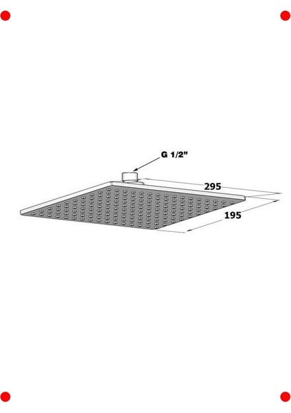 Geniş Dikdörtgen Tepe Duş Başlığı modelleri