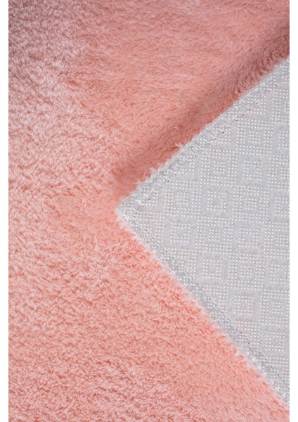 Pembe Cloudy Banyo Takımı 3'lü Dekoratif Peluş Kaymaz Taban Yıkanabilir. (60X100-40X60-60X60) modelleri