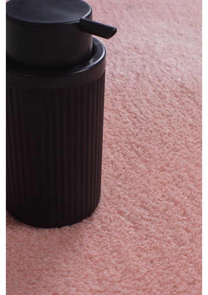 Pembe Cloudy Banyo Takımı 3'lü Dekoratif Peluş Kaymaz Taban Yıkanabilir. (60X100-40X60-60X60) fırsatları