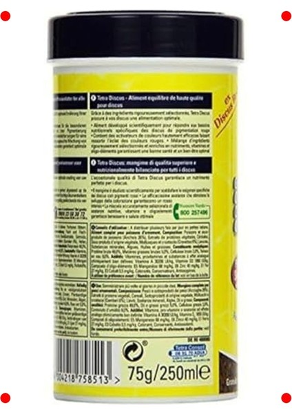 Disküs Balıkları Için Renk Geliştirici Özel Yem 250 ml fırsatları