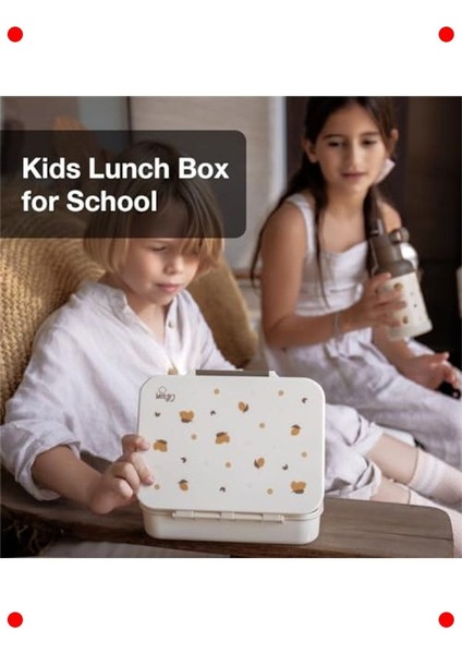 4 Bölmeli Tritan Beslenme Kutusu Seti - Çiçek Desenli modelleri