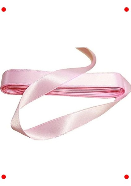 Pembe Saten Kurdele (1 cm x 10 Metre)