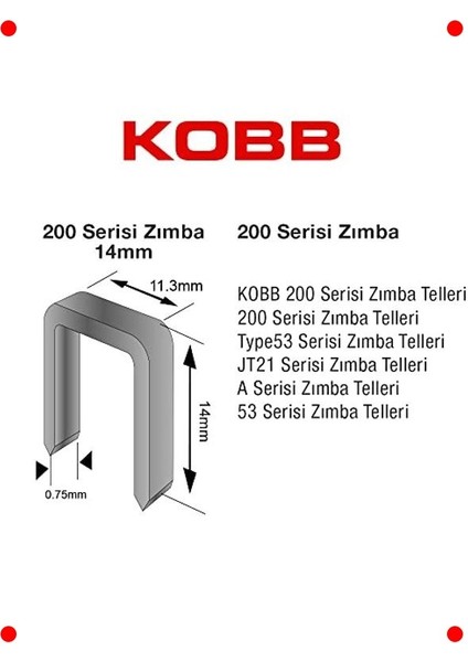 Ağır Hizmet Tipi Zımba Teli, 14MM, 2500 Adet indirimleri