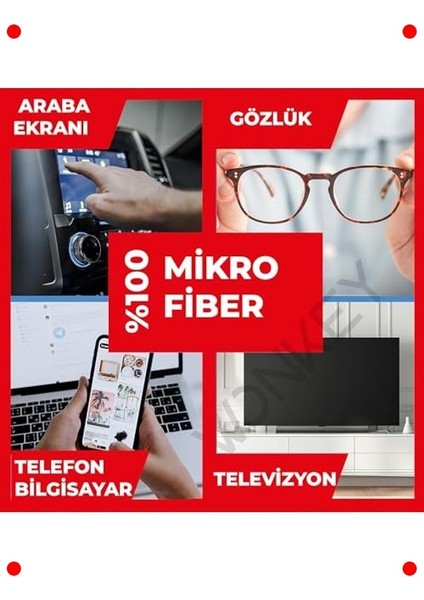 Tüy Bırakmayan Mikrofiber Temizleme Bezi, 2'li Set indirimleri