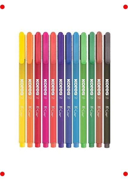 12 Renk Ince Uçlu Çizim Kalemi Seti - 0.4 mm fiyatları