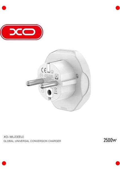 Evrensel Akım Korumalı Seyahat Adaptörü 2500W fiyatları