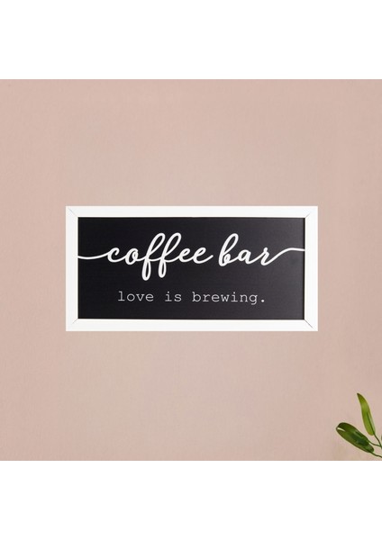 Deco Coffee Duvar Panosu - Siyah - 40X20 cm