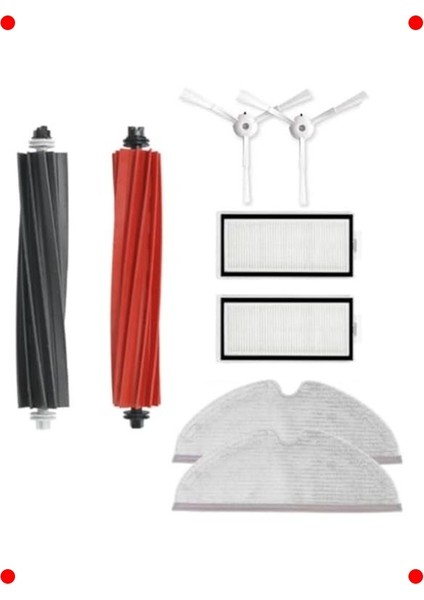 Robot Süpürge Uyumlu 8 Parça Yedek Parça Seti