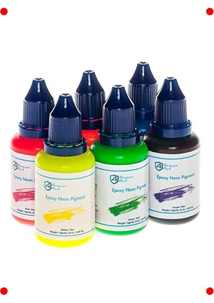 Neon Epoksi Reçine Pigment Seti - 6 Renk