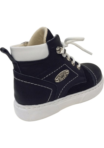 1001 Ridente Lacivert Bebe Erkek Çocuk Bot % 100 Deri Fermuarlı ve Bağcıklı fırsatları
