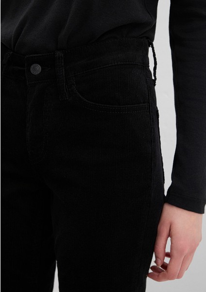 Kadın Molly Siyah Kadife Pantolon 1013682991