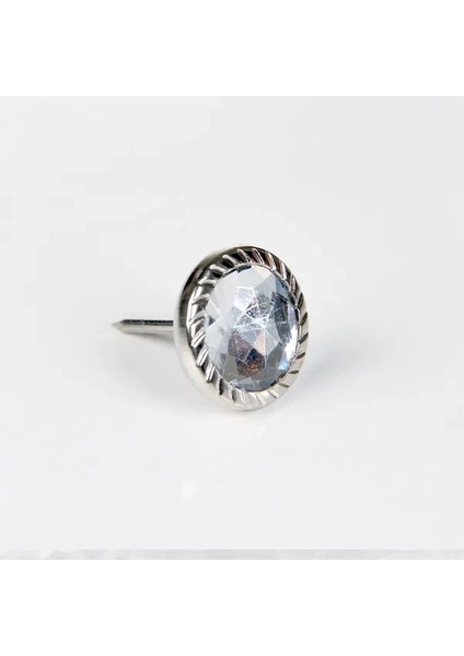 Dekoratif Parlak Taşlı Kabara Raptiye 17 mm - 500 ( Lisinya )