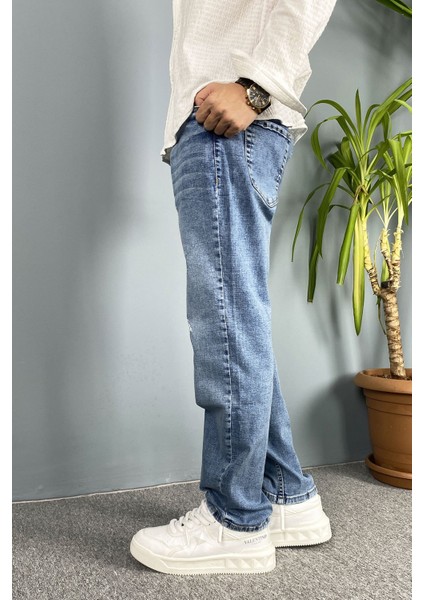 Mavi Yırtıklı Jean - Boyfriend Kot Pantolon modelleri