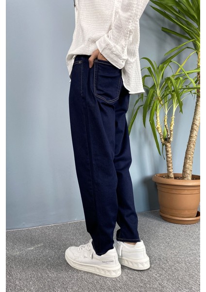 Lacivert Jean - Kot Pantolon Boyfriend fırsatları