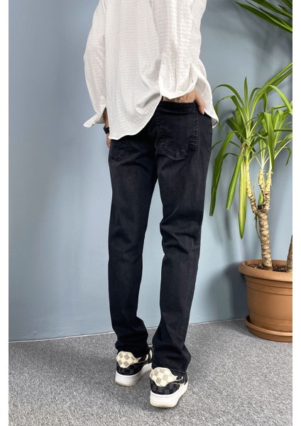 Siyah Taşlanmış Jean - Kot Pantolon Fit Kesim fırsatları