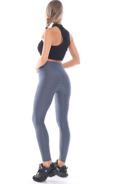 Kabartmalı Kumaş Ekstra Yüksek Bel Günlük Tayt indirimleri