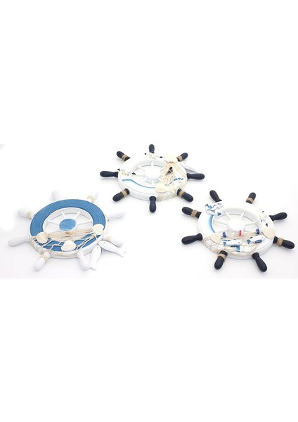 Ahşap Marin Duvara Asmalı Dümen ALK2464 - Lisinya