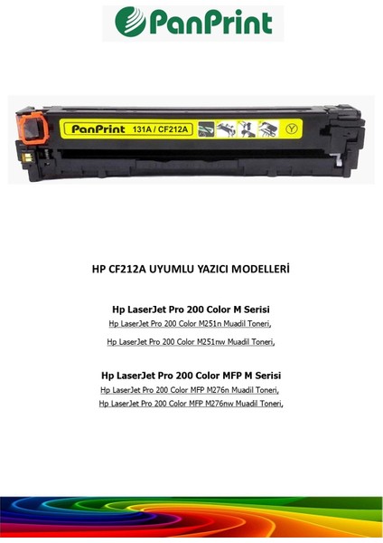 Hp Laserjet Pro 200 Color M251NW Sarı Muadil Toner fiyatları