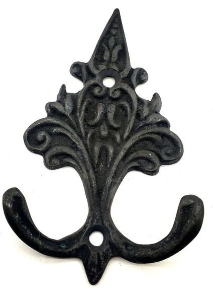 Antika Tarz Dekoratif Pirinç Çam Figürlü Askı - 98X57 Mm, Oksit - Lisinya