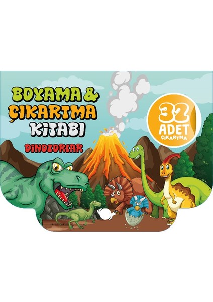 Dinozorlar Boyama ve Çıkartma Kitabı
