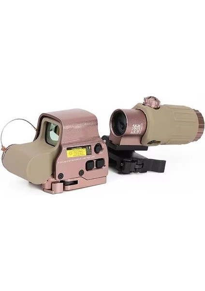 558G43 Xps2 Hedef Işaretleyici Red Dot Holografik Nişangâh, 5x Büyütmeli Set Çöl Rengi