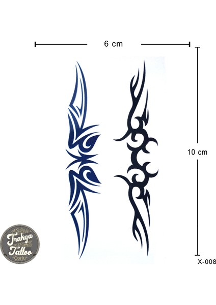 Geçici Dövme 1-2 Hafta Kalıcı Minimal Tribal Dövme