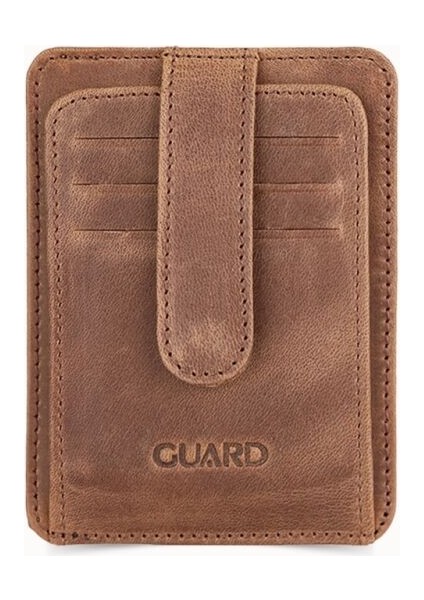 Guard Dikey Crazy Taba Deri Kartlık