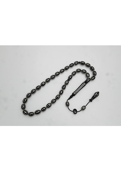 Oltu Taşı Sekizli Ipten Ipe Karpuz Dilimi Tespih