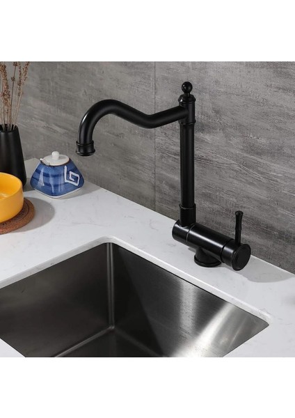 Mutfak Pencere Önü Katlanır Evye Bataryası Rustik Yeni Mat Siyah Renk 7 Yıl Garantili Ithal