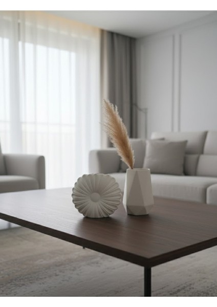 2'li Modern Beyaz Vazo Seti, Dekoratif Ev Aksesuarı, Salon Dekorasyon,dekoratif Obje,11 Cm,el Yapımı modelleri