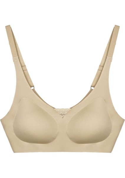 Ten Lazer Kesim Dikişsiz Sütyen Çıkarılabilir Pedli Hayalet Sütyen Dantel Detay Ayarlanabilir Askı