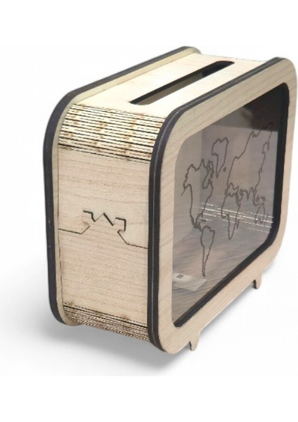 Anıbox - Hatıra Kumbarası - Ahşap Anı Biriktirme Kutusu - Time To Travel fiyatları