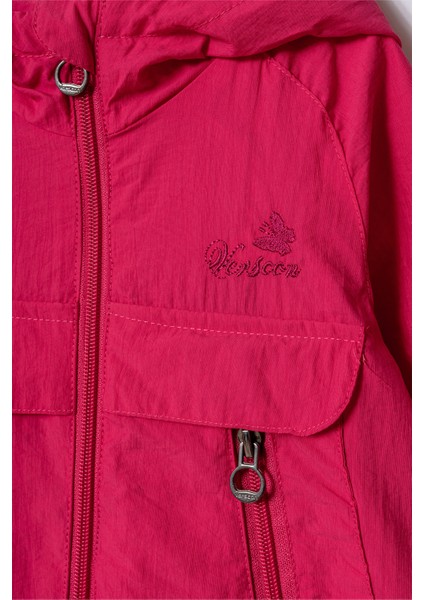 Kız Kapüşonlu Nakışlı Yağmrluk & Rüzgarlık 1 - 5 Yaş modelleri