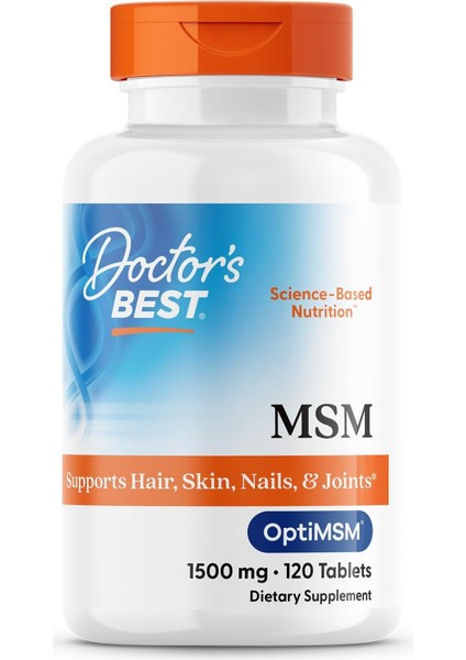 Doctors Best Msm Supports Hair Skin, Nails & Joints Methylsulfonylmethane 120 Tablet