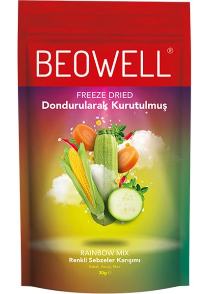 Rainbow Mix – Freeze Dried Dondurularak Kurutulmuş Renkli Sebze