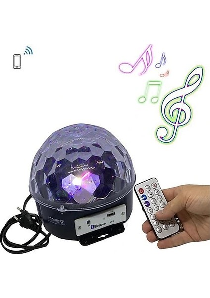Bluetooth Sd Aux USB LED Disko Lamba Topu Speaker (4887) indirimleri