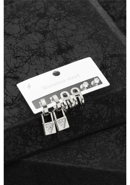 Çelik Altılı Küpe