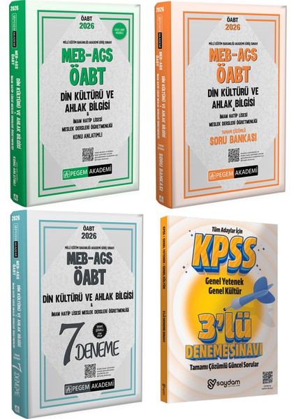2026 Meb Ags Öabt Din Kültürü ve Ahlak Bilgisi Konu Anlatımı-Çözümlü Soru Bankası-Çözümlü 7 Deneme