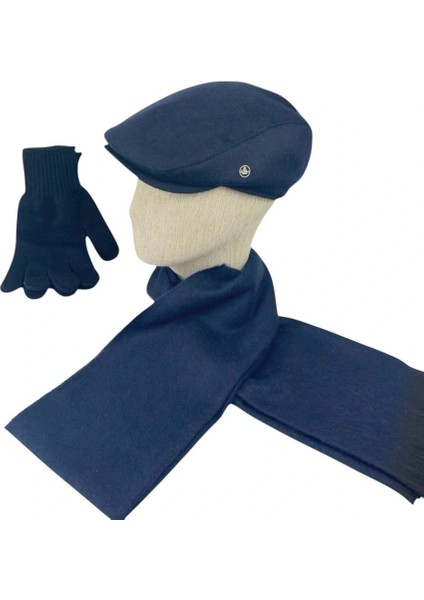 Erkek Yünlü Günlük Kombin – Kasket Atkı Eldiven