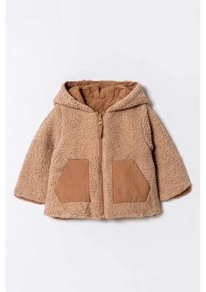 Çift Taraflı Kapüşonlu Welsoft Kuzu Hırka 9 Ay - 4 Yaş